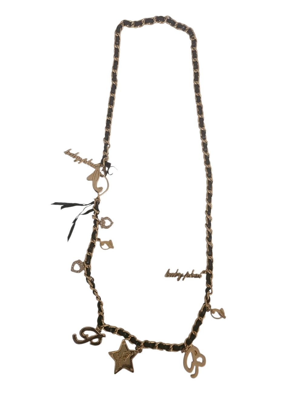 VINTAGE Baby Phat Y2K Gold Charm Chain Belt - McBling Aesthetic - Picture 8 of 13